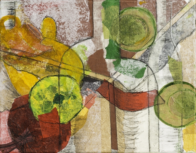 Tea Pot, Bottles & Fruit